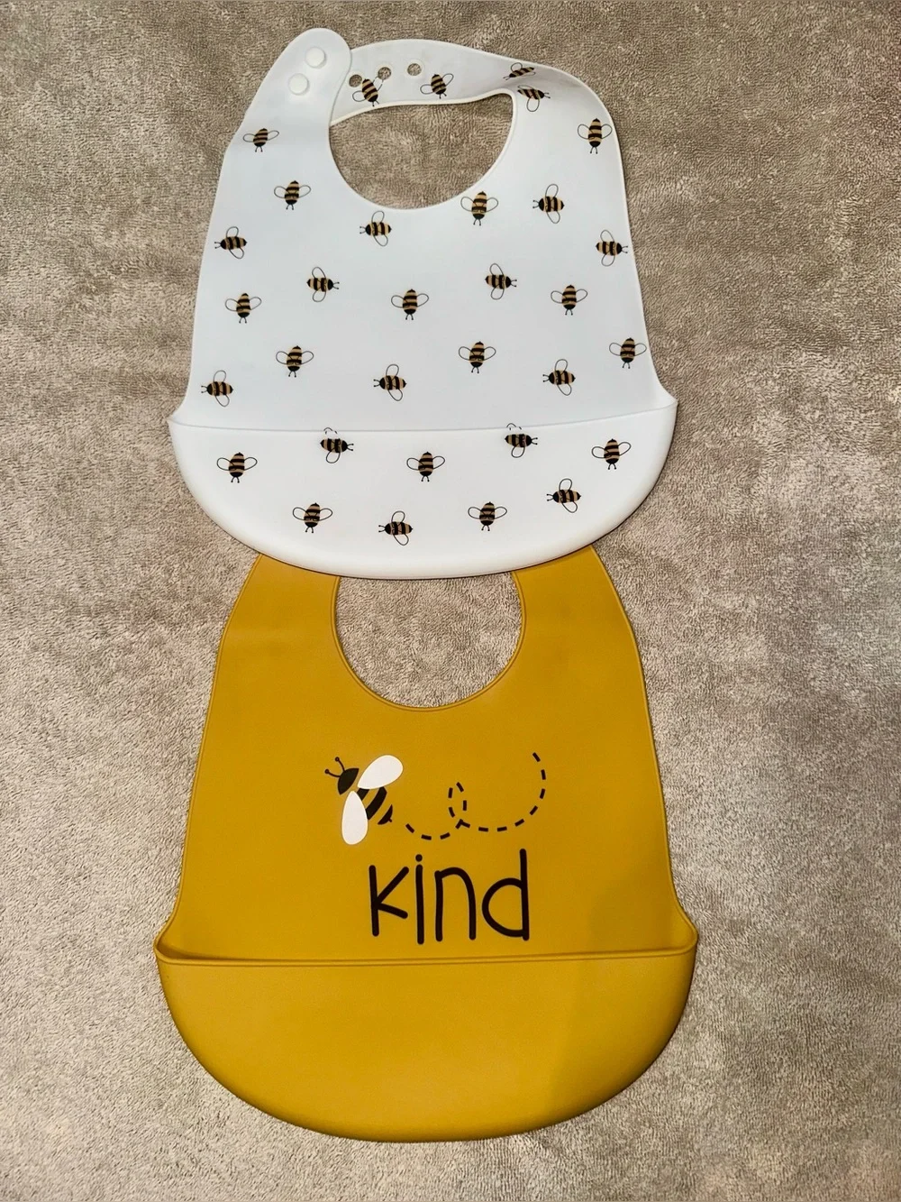 6 Rae Dunn Bella Tunno Silicone Baby Bib Lot Bee Happy Lil Hangry Mega Bundle